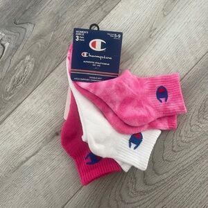 Champio Women's Ankle Socks Pink Tie Dye  Sizes 5-9